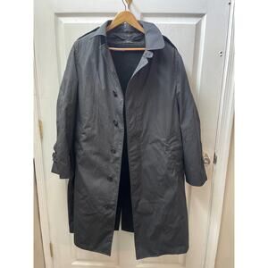 NWOT DSCP Quarterdeck Collection US Navy‎ 40R Black FLEECE LINED Trench Coat